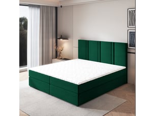 Lit avec rangement 160x200 cm <strong>MASSENO</strong> <strong></strong> coloris vert