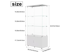Vitrine coloris blanc - x78.5 cm