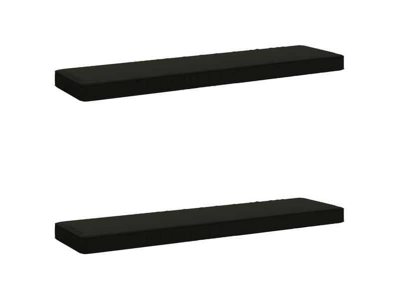  Lot de 2 coussins de banc, coussins d'assise vught 100 % polyester noir cf58501  - Conforama A