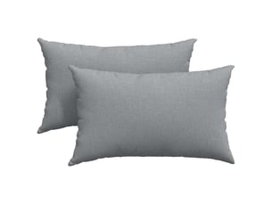 Lot de 2 coussins de canapé, coussins décoratifs tissu gris clair 50 x 30 cm cf58840