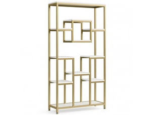 Bibliotheque coloris bicolore 11 étagère(s) MEULVA - 90 cm x 182 cm
