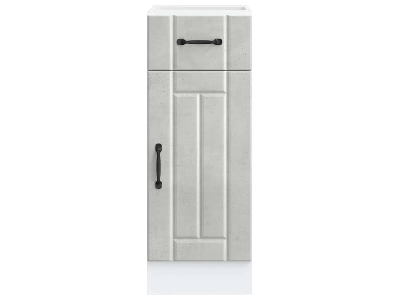 Meuble de rangement, armoire de cuisine lucca gris béton bois ingénierie shl2549 - Conforama D