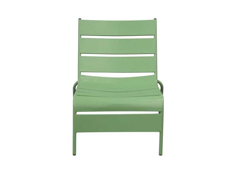 Fauteuil relax de jardin en métal avec repose pieds vert - baca - Conforama C