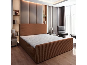 Lit avec rangement 180x200 cm <strong>MASSENO</strong> <strong></strong> coloris cuivré