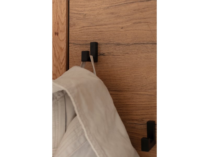  Ensemble de meubles d'entrée 5 pièces coloris chêne massif huilé  - Conforama D