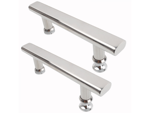 2 poignées en acier inoxydable pour portes de douche, distance entre axes de 145 mm, pour salle de bain et cuisine