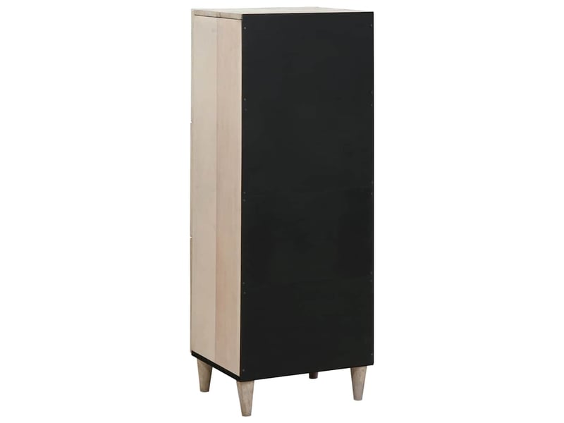 Haut armoire, meuble de rangement salon blanc 40 x 33 x 110 cm bois de manguier massif  - Conforama E