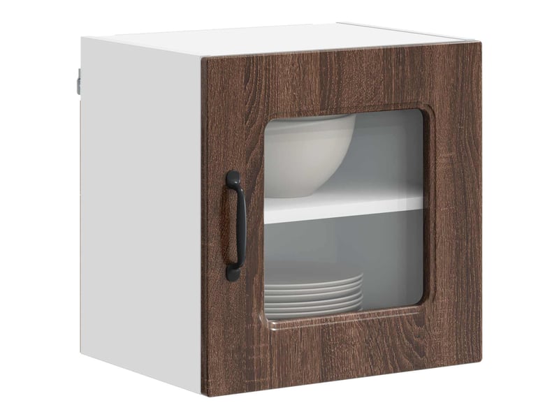 Meuble mural de cuisine | armoire de cuisine 2 pcs chêne brun shl818  - Conforama C