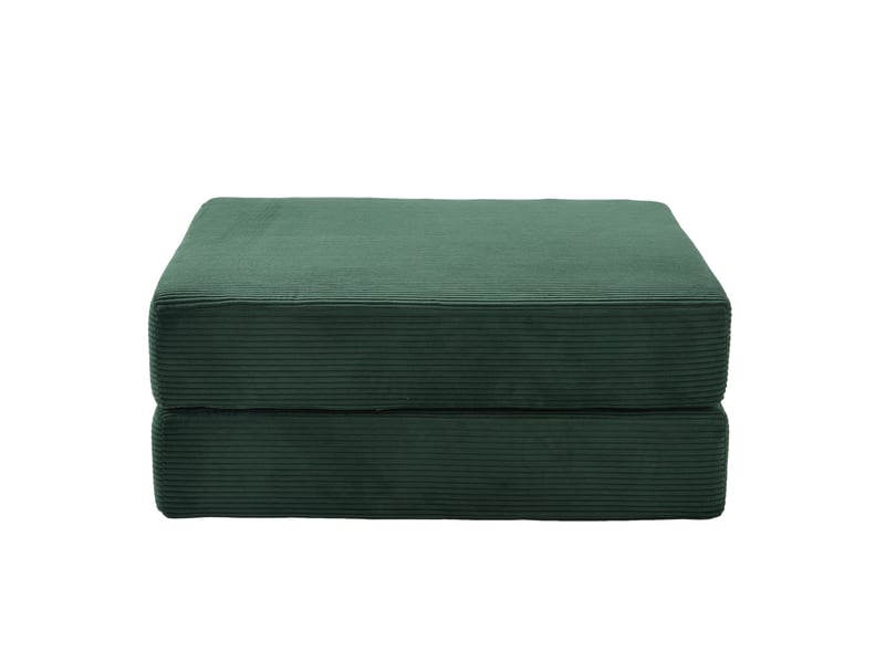 Fauteuil convertible 1 place 112x95 cm – vert émeraude – couchage 112x190 cm, coussin et poche latérale - Conforama C