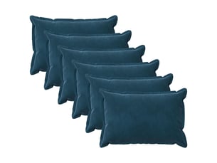 Lot de 6 coussins avec oreiller, coussins décoratifs houten bleu fløjl cf51243