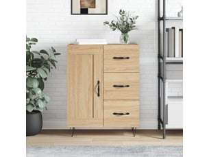 Buffet cuisine, meuble de rangement, commode chêne sonoma 69,5x34x90 cm bois d'ingénierie shl6899