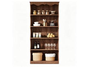 Bibliothèque étagère marron foncé en mdf, 5 niveaux ouverts, design courbé, 80 x 30 x 178 cm pour salon et bureau