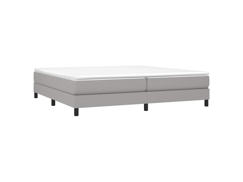  Lit double- lit adulte -  cadre de lit à lattes gris clair 200x200 cm tissu  - Conforama B