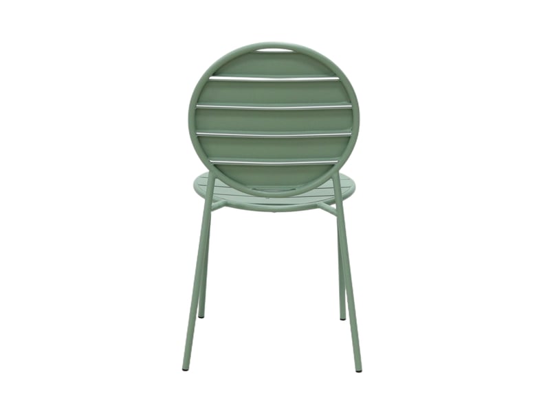  Lot de 2 chaises de jardin dossier rond en métal vert - baca  - Conforama E