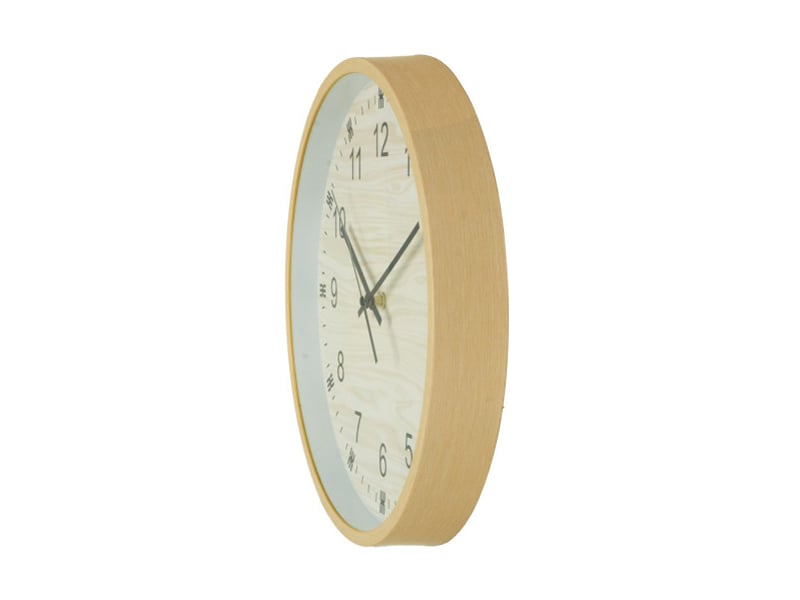  Horloge murale fabrilamp kiwi ø 35 cm bois mouvement continu 235313585 - Conforama C