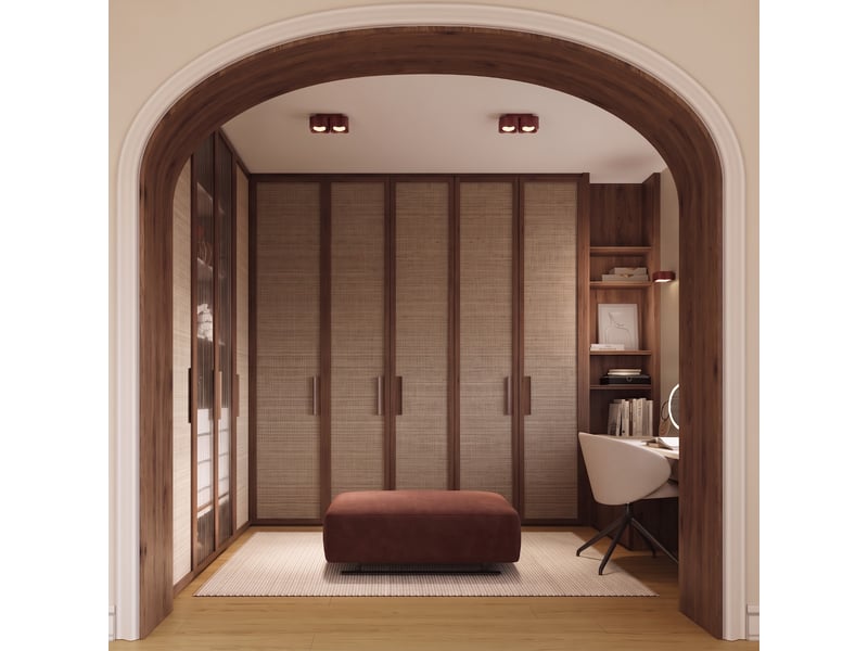  Plafonnier ovio 2 bordeaux gx53 aluminium moderne 8x24.5x12cm SL.3369 - Conforama B