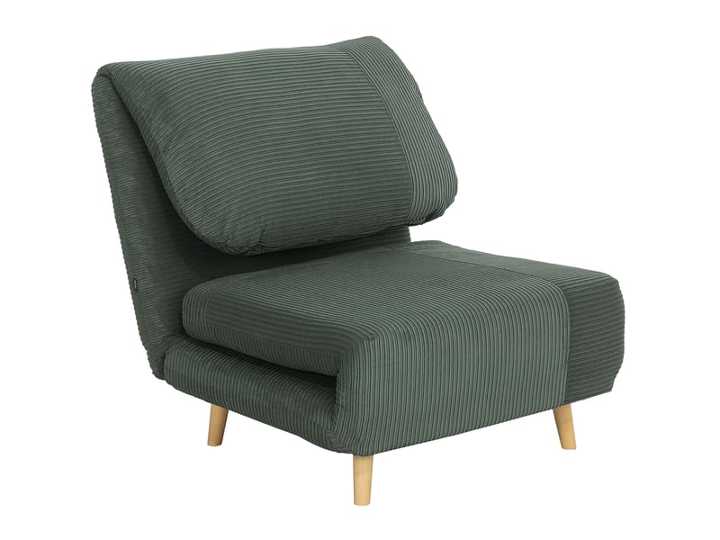 Fauteuil convertible 2 en 1 avec dossier inclinable vert evryae  - Conforama A