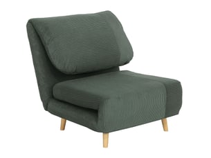 Fauteuil convertible EVRYAE Velours côtelé vert