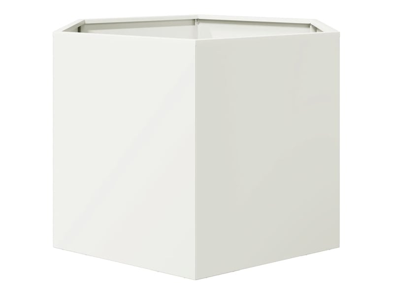  Jardinière - bac à fleurs blanc hexagone 69x60x45 cm acier  - Conforama E