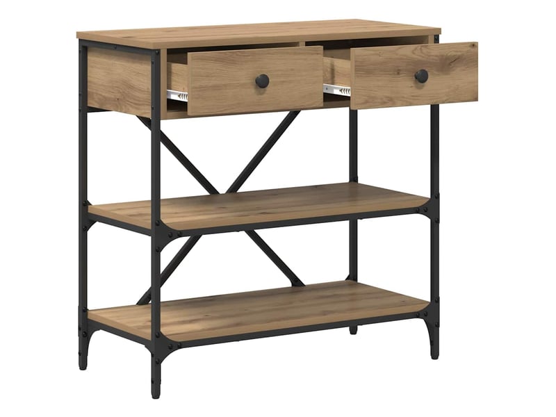  Table console - table d'appoint - table d' entrée marron 75 x 34,5 x 75 cm bois  - Conforama E