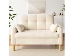 Canapé droit fixe <strong>MODENUIT </strong> <strong></strong> 2 places Polyester beige