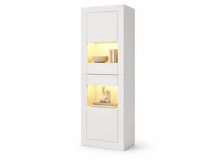 Vitrine coloris blanc 3 étagère(s) <strong>WISHDOR</strong> <strong></strong> - 61 cmx162 cm