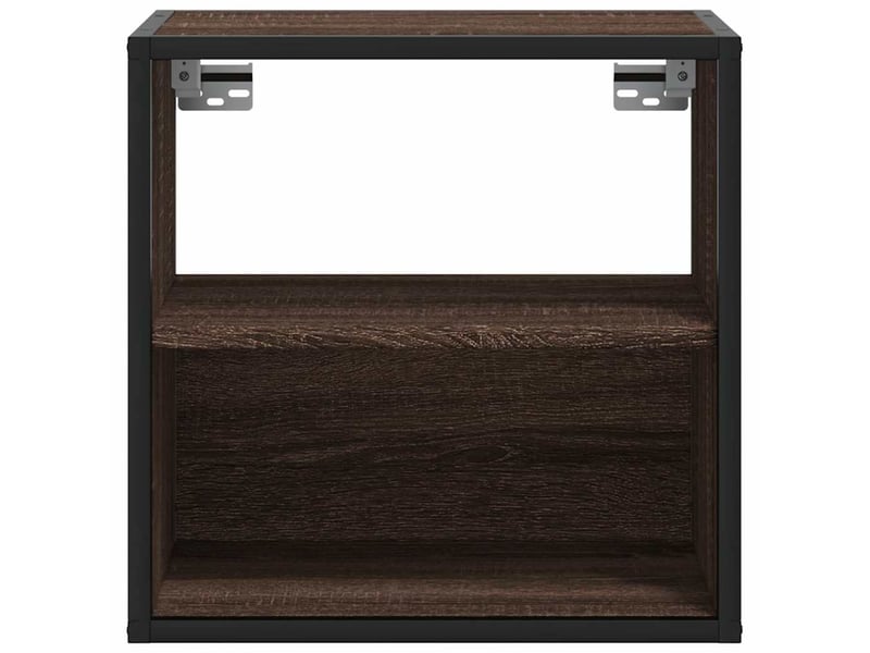  Lot de 2 tables de chevet - cabinet de chevet - table de nuit murales chêne marron 40x31x39,5 cm  - Conforama D