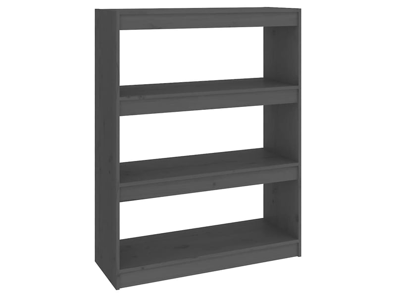  Bibliothèque, séparateur de pièce gris 80x30x103,5 cm pin massif  - Conforama A