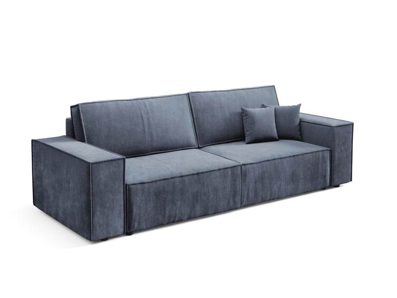 Canapé convertible mille mini clair bleu - Conforama B