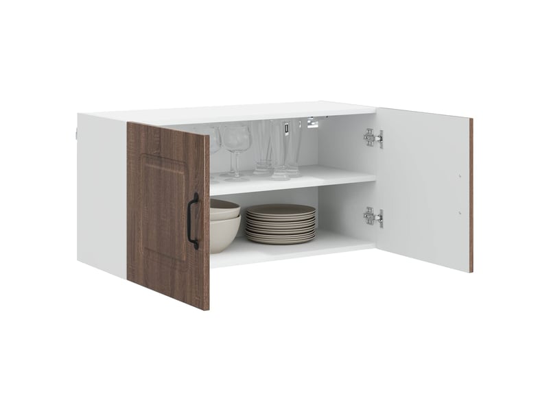 Meuble mural de cuisine | armoire de cuisine chêne brun 80x31x40cm shl1933 - Conforama C