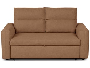 Canapé droit convertible MIKA 2 places Tissu Terracotta