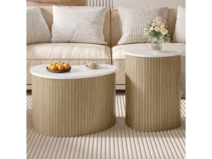 Table basse forme atypique coloris naturel <strong>ATELIER CONFORTIEL</strong> <strong></strong> - 37 cmx60 cm