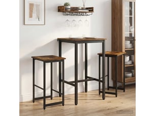 Lot de 2 tabouret de bar, chaise de bar chêne fumé 40x32x64 cm shl89442