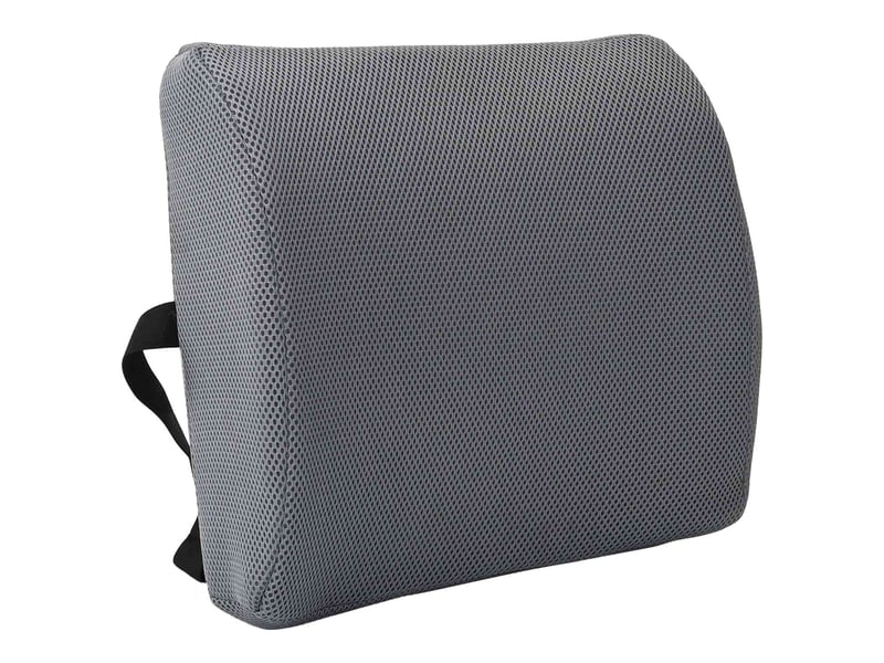 Coussin dorsal, coussin lombaire gris mousse à mémoire de forme 36 x 30 x 12 cm cf56444 - Conforama C