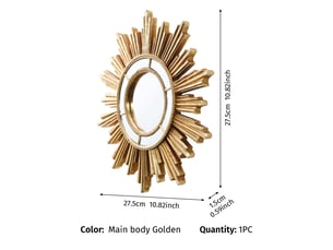 Miroir  à poser coloris jaune <strong></strong>  <strong></strong> - 1 cm x 1 cm