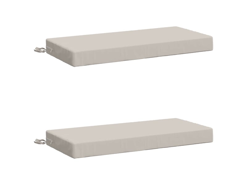 Lot de 2 coussins de banc, coussins d'assise soest 100 % polyester blanc cf57050 - Conforama A