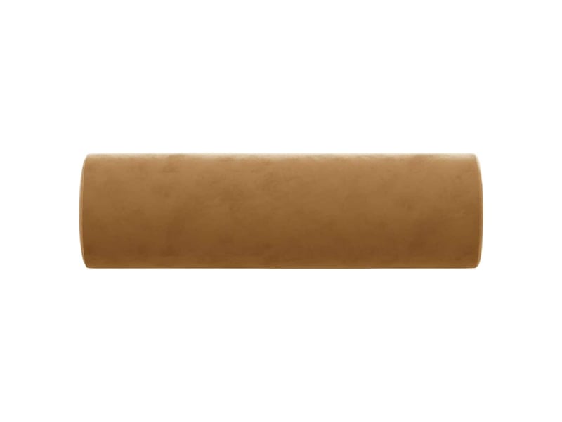  Lot de 2 coussins décoratifs marron ø15x50 cm velours cf60878  - Conforama D