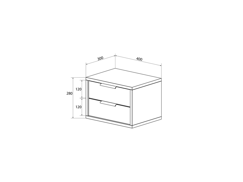  Table de chevet murale suspendue monea 2 tiroirs noire avec façades rainurées  - Conforama D