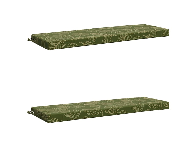  Lot de 2 coussins de banc, coussins d'assise soest 100 % polyester modèle feuille cf56814  - Conforama A