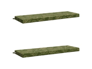 Lot de 2 coussins de banc, coussins d'assise soest 100 % polyester modèle feuille cf56814