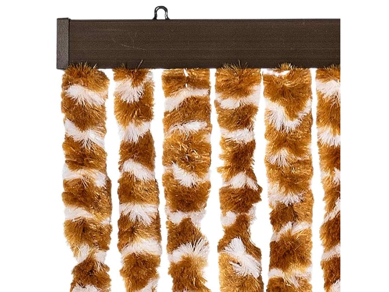  Rideau anti-mouches, moustiquaire ocre et blanc 56x200 cm chenille cf43577  - Conforama D
