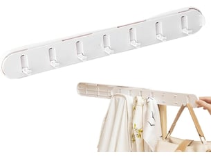 Crochet d'armoire coulissante - d'extension pour armoire extensible, de cintre pour armoire extensible adhésif portan, blanc