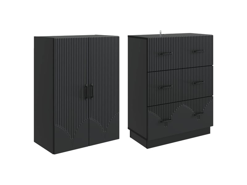  Ensemble de meubles 2 pcs, rangement de salon 66 x 34,5 x 87 cm bois d'ingénierie shl2125  - Conforama D