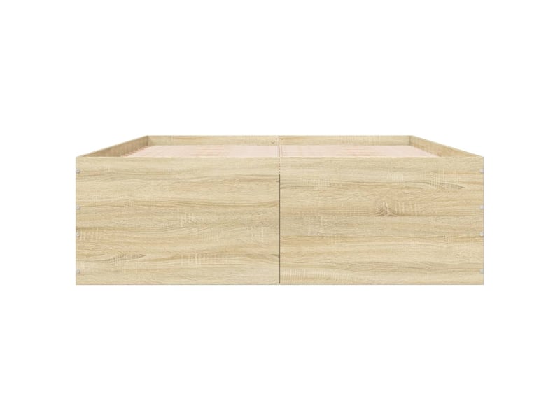  Lit double- lit adulte -  cadre de lit sans matelas chêne sonoma 135x190 cm  - Conforama C