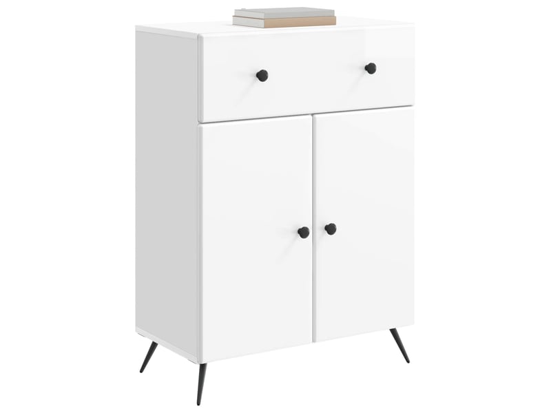 Buffet - bahut - meuble de rangement blanc brillant 66 x 34,5 x 90 cm bois d'ingénierie - Conforama C