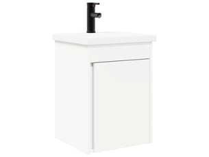 Meuble de salle de bain avec robinet blanc 42x40x74.5 cm