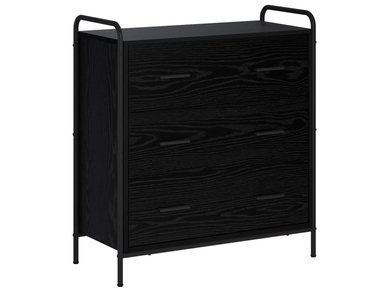  Buffet salon, buffet de rangement chêne noir 97x33x81 cm bois d'ingénierie shl41618  - Conforama A