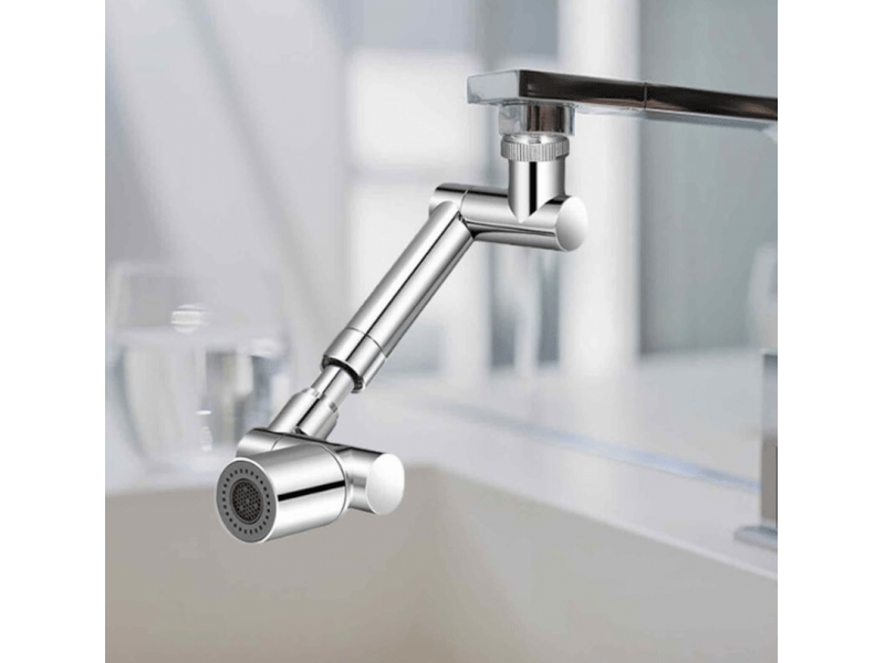  Prolongateur de robinet rotatif pour salle de bain, adaptateur de robinet avec bras robotisé rotatif à grand angle, extension de robinet  - Conforama C
