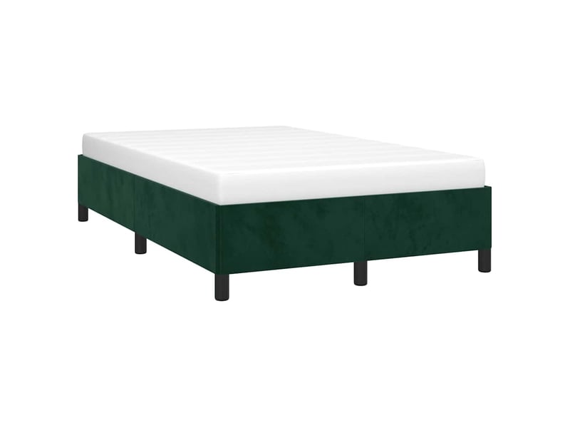  Lit double- lit adulte -  cadre de lit sans matelas vert foncé 120x190 cm velours  - Conforama C