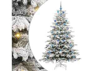 Sapin de noël, arbre de noël artificiel à branches articulées blanc 210 cm shl9310
